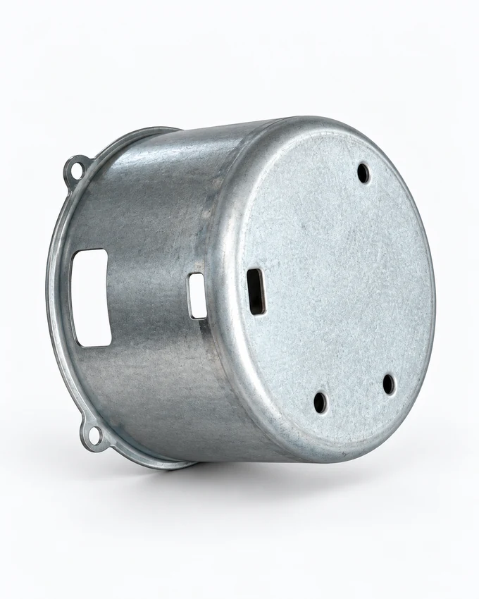 Deep-drawn cylindrical shell
